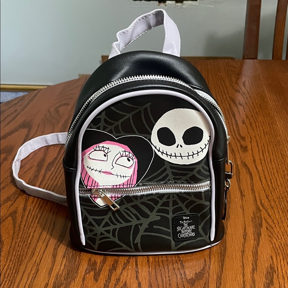 Disney The Nightmare Before Christmas Black Pink Mini Backpack